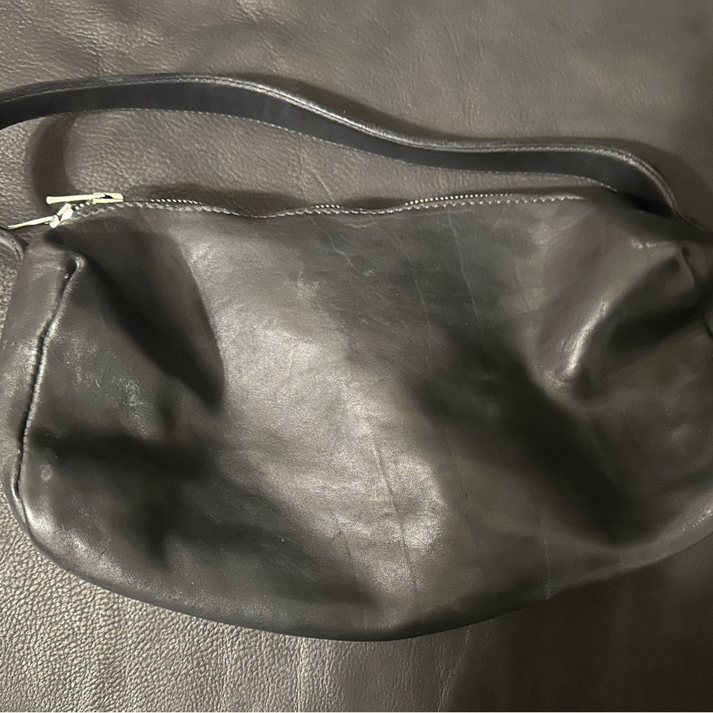 Guidi black horse leather shoulder bag - Picture 3 of 6